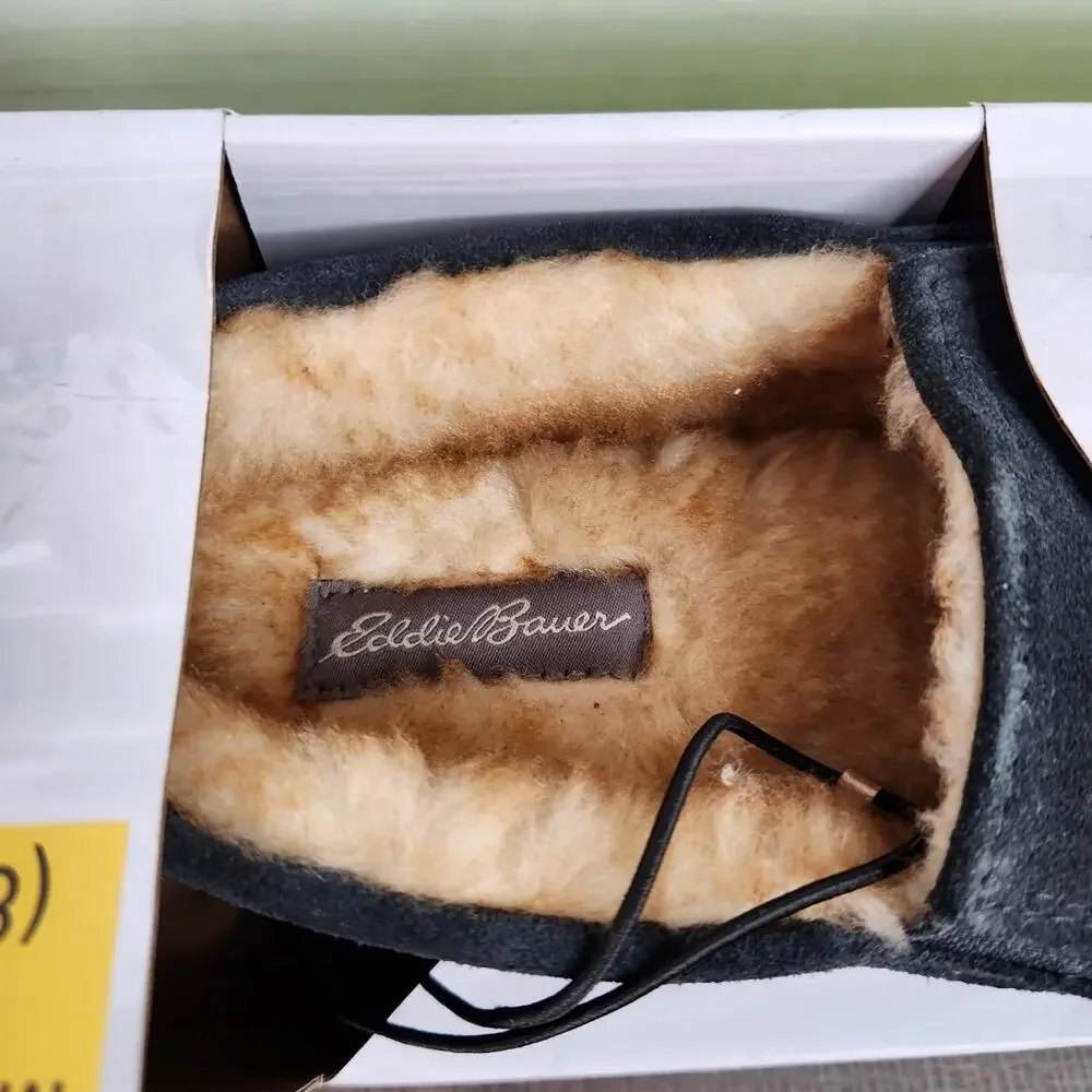 Eddie Bauer suede slipper memory foam size 8-9 NWT
